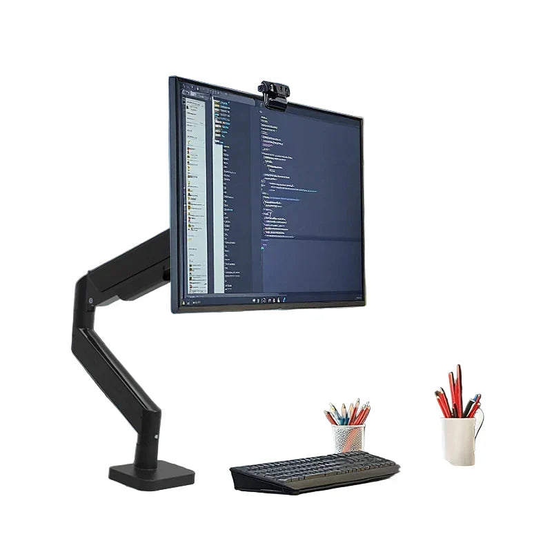 Gasfeder-Monitorhalterung für 17–32 Zoll Monitore – Full Motion, Höhenverstellbar – 2–10 kg Tragkraft – Schwarz/Weiß