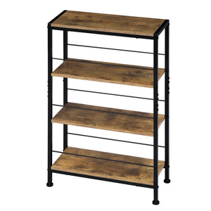 Schmales Leiter-Bücherregal mit 4 Ablagen – MDF & Metall – 50 x 20 x 78 cm – Weiß