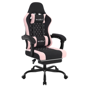Gaming-Stuhl mit Fußstütze – Drehbar, Verstellbare Kopfstütze – 70 x 70 x 127 cm – Mehrere Farben