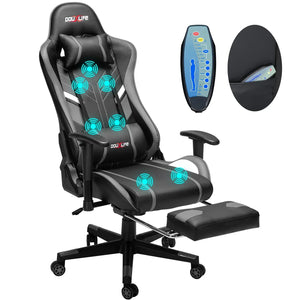 Gaming-Stuhl – Hohe Rückenlehne, Verstellbar, PU-Stoff – Verschiedene Farben
