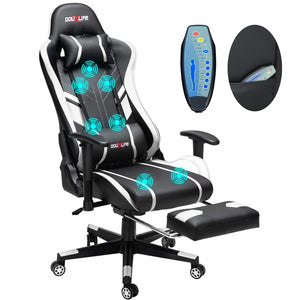Gaming-Stuhl – Hohe Rückenlehne, Verstellbar, PU-Stoff – Verschiedene Farben