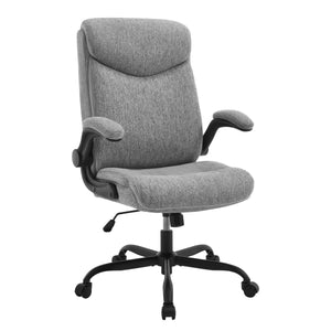 Bürostuhl – Höhenverstellbar & Drehbar – Gepolstert mit Klapparmen – 67 x 113 cm