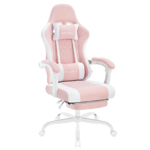 Gaming-Stuhl mit Fußstütze – Drehbar, Verstellbare Kopfstütze – 70 x 70 x 127 cm – Mehrere Farben